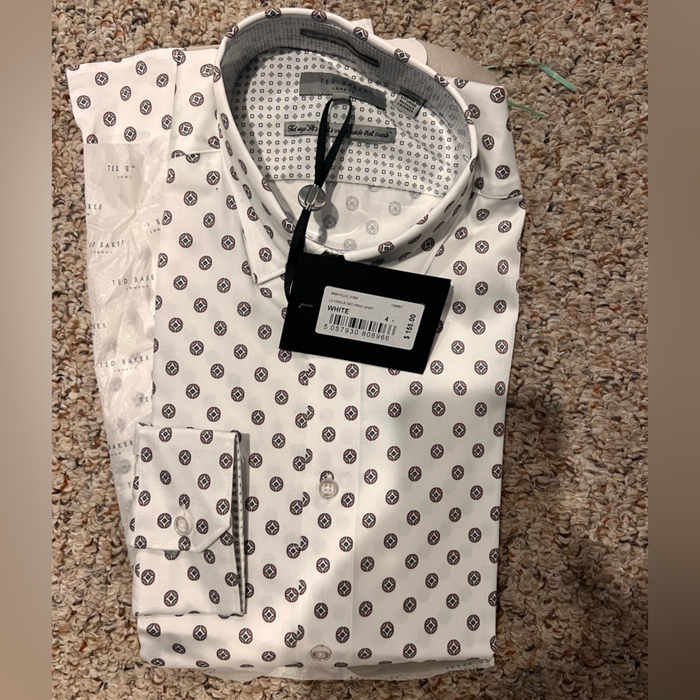Ted Baker Geo Print Button Up